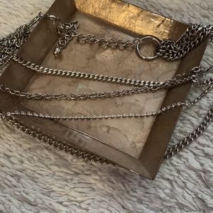 Y2K bebe Rhinestone Silver Chain Belt
